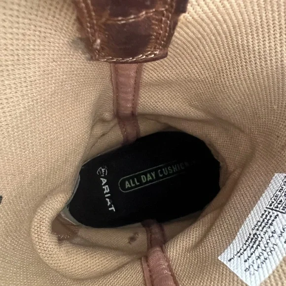 Ariat Tan Leather Cowboy Boots - Picture 5 of 6